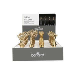 BarCraft Gold Bottle Stopper Display - Pack of 24